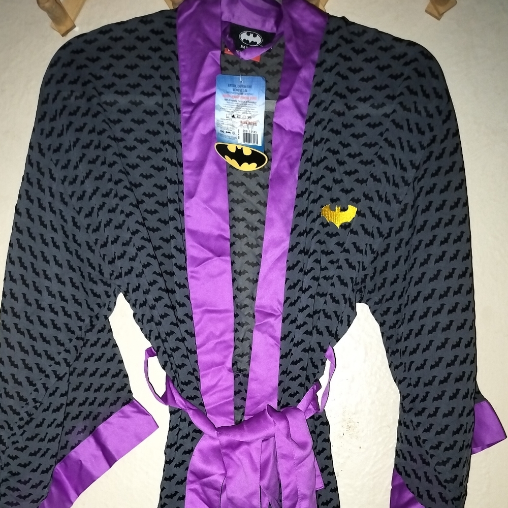 NWT S/M Robe Factory Polyester Batgirl Chiffon Robe